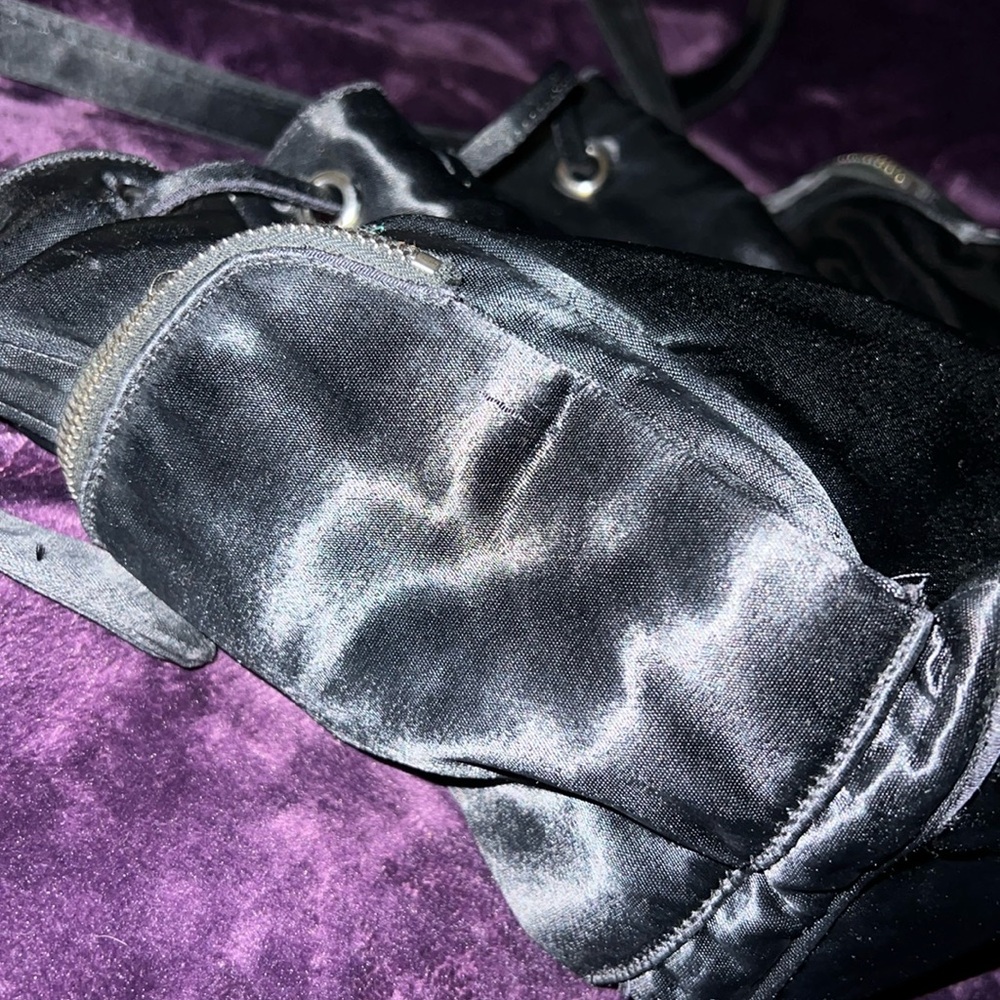 JOHNNY FARAH SATIN DRAWSTRING BAG/ VINTAGE - Picture 3 of 10